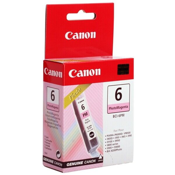 Lot De 2 Cartouches D'Encre BCI-6PM Original Neuf Magenta 2 x 13ml  Canon   