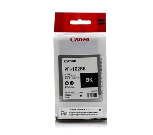 Cartouche D'Encre CANON PFi-102BK AB6-0005 Original Neuf Noir 130ml 07/2015  Canon   