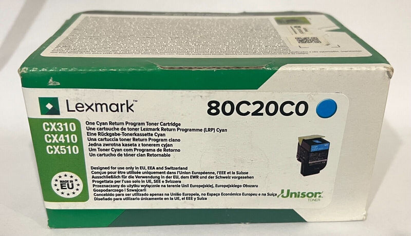 Cartouche Lexmark 80C20C0 Original Neuf Cyan 1000 Pages Pour CX310-CX410-CX510  Lexmark   