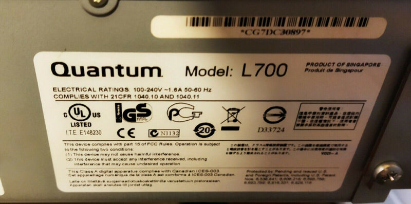 Quantum SuperLoader 3 L700 Bibliothèque de Bandes. Stockage De Données  Quantum   