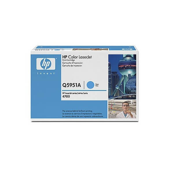 Toner HP Q5951A Original Cyan Neuf Carton Ouvert Toner Sous Blister 10 000 Pages  HP   