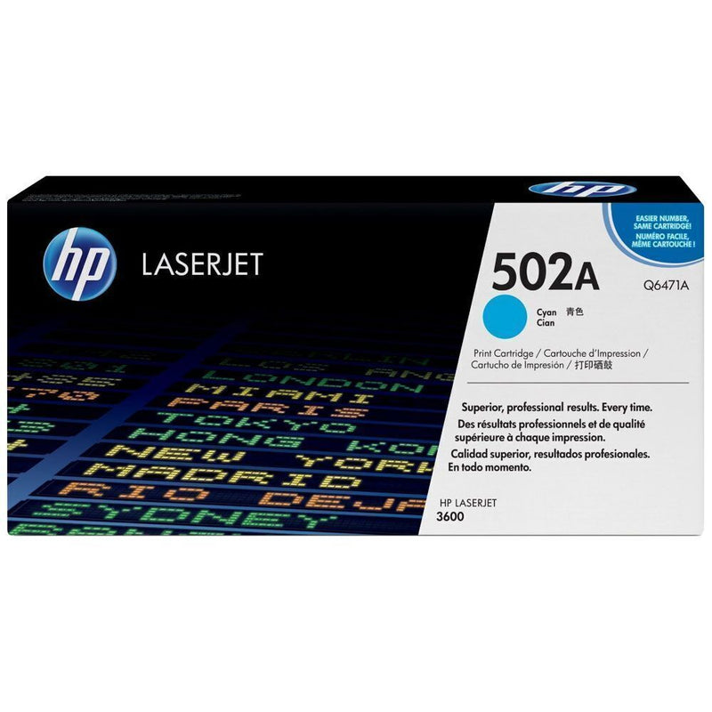 Toner HP Q6471A 502A Original Cyan Neuf 4000 Pages Pour HP LASERJET 3600  HP   