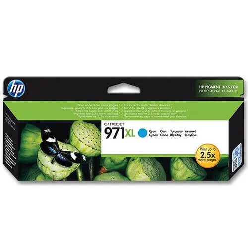 🖨️ Cartouche HP 971XL Cyan Grande Capacité CN626AE 01/2021✨