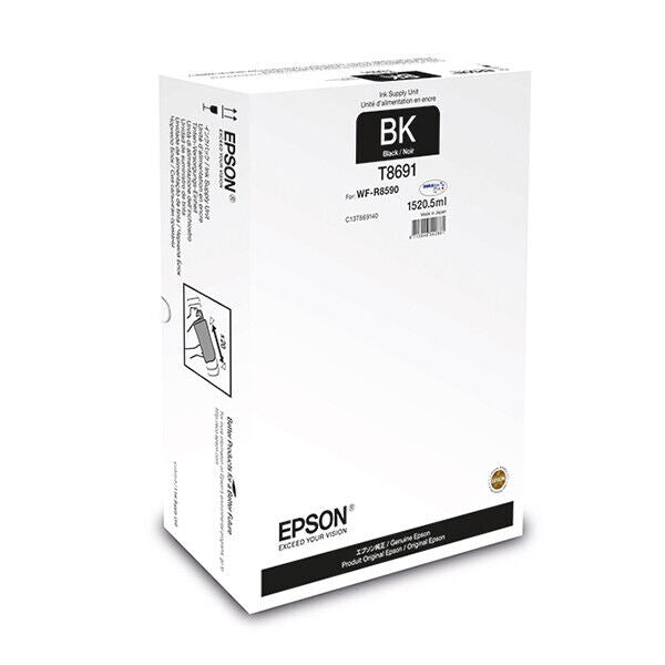 🖨️ Cartouche d'encre EPSON T8691 Original Neuf Carton Ouvert Noir 1520.5ml 🖨️